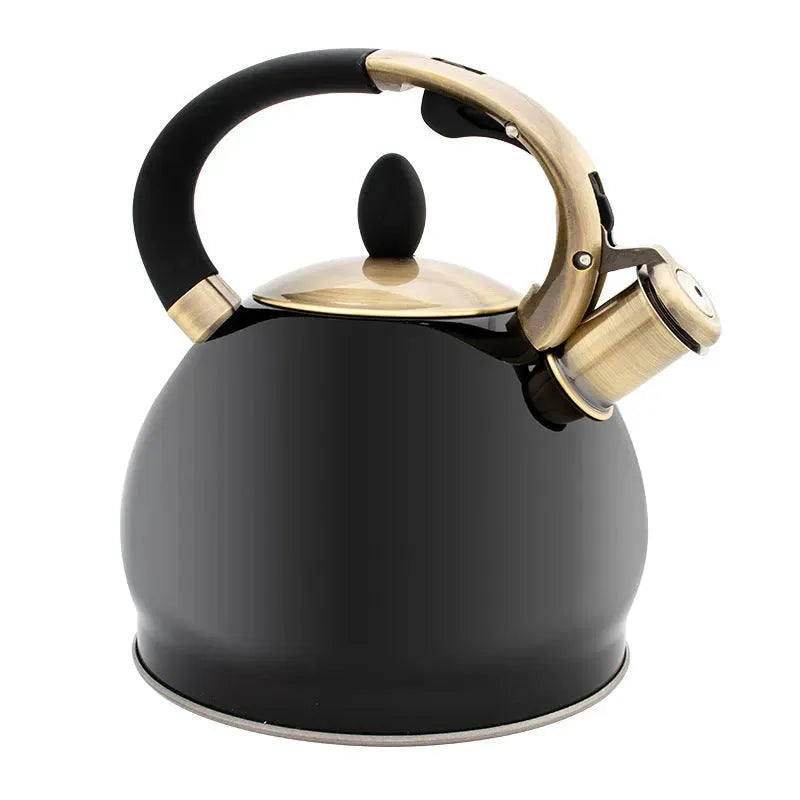 Electroplated Bronze Handle Whistle Kettle Gas Universal - Bellarte Enchanté Electroplated Bronze Handle Whistle Kettle Gas Universal